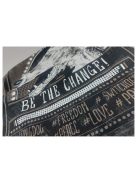 Agár 'Be the change!" barna unisex ujjatlan póló