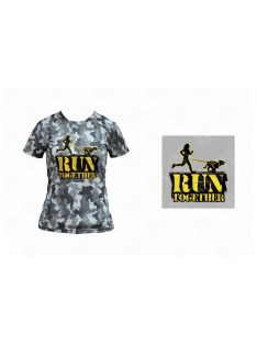 Kutyás ’Run Together’ női szürke technikai póló 