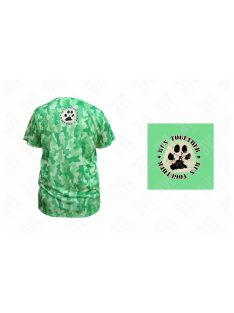 Kutyás ’Run Together’ unisex zöld technikai póló 