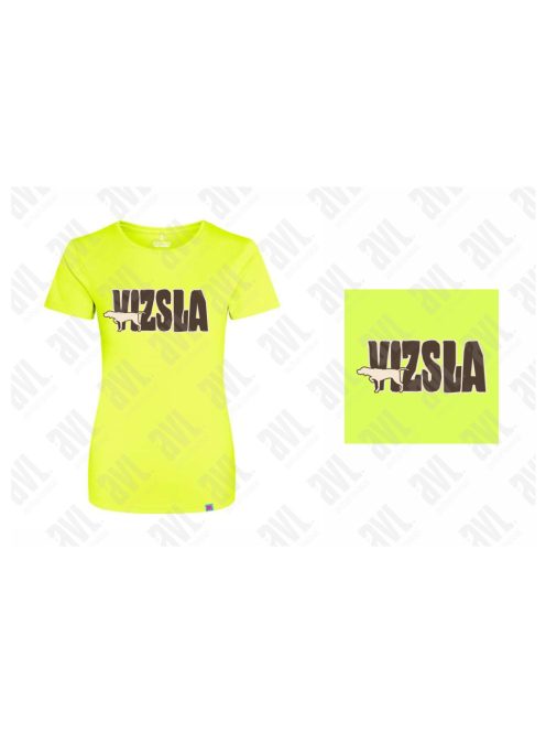 Vizsla női neon sárga póló