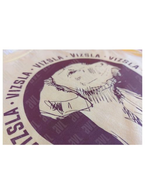 Vizslafej mintás sárga gyerek póló