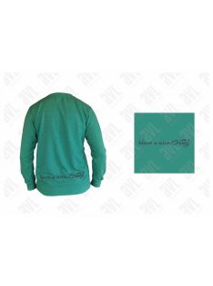 Agárfej mintás unisex zöld pulóver