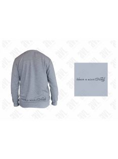 Agárfej mintás unisex szürke pulóver 