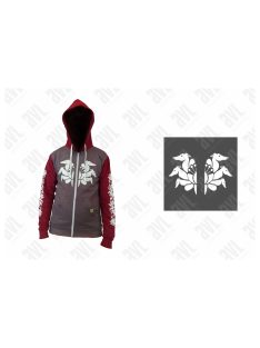 Magyar agár unisex cipzáras pulóver - bordó