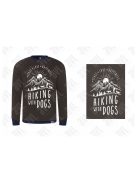 Hiking with dogs' unisex öko pulóver - navygold