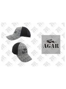 Agár nyuszis hímzett fekete-fehér trucker sapka
