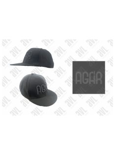 Agár feliratos 3D hímzett szürke snapback sapka