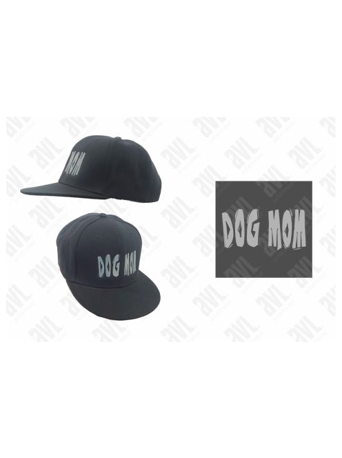 Dog Mom hímzett szürke snapback sapka