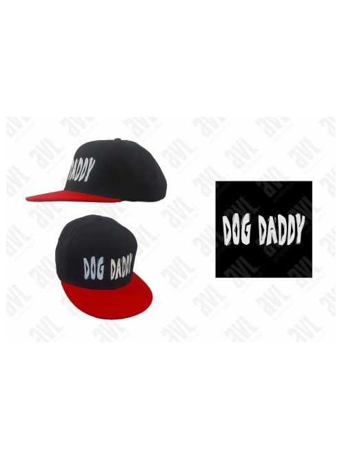 Dog Daddy hímzett fekete-piros snapback sapka