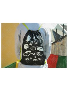 Kutyás vászon tornazsák fekete (UTOLSÓ DARABOK)