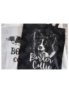 Border collie fekete vászonszatyor